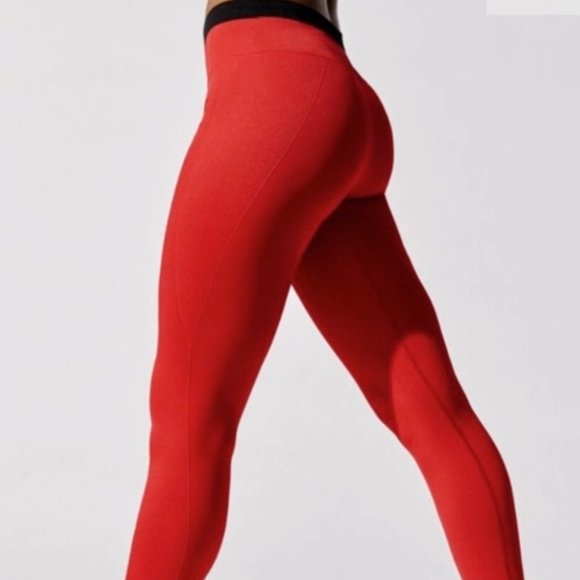 Reebok VB Pants - NWT Reebox X Victoria Beckhem Tight Leggings in Red S